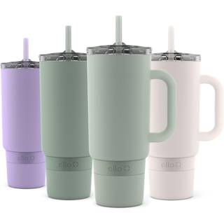 Ello Port 40oz tumbler med bære loop & integreret håndtag vakuumisoleret rustfrit stål genanvendelig vandflaske rejse krus med lækage bevis låg o
