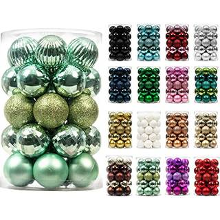 XMasexp julekugle ornamenter (1,57 """" mynte grøn) 24ct julekugle ornamenter knustproof juletræ hængende kugler dekorationer perfekt til ferie bry