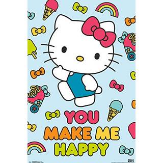 Trends International Hello Kitty - Happy Wall Plakat 22.375 """" X 34 """" Uframmet version