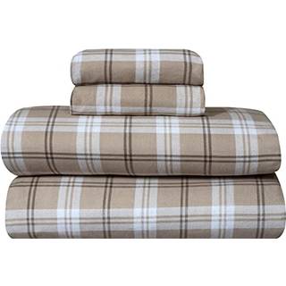Bliss casa 4 stykke 100% bomulds flanel ark sæt konge - høj GSM dybe lommer varmt åndbart flanel ark sæt. FLANNEL BED SET inkluderer 1 fladt ark