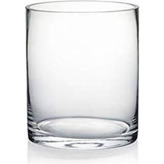 WGV -cylindervase diameter 5 """" H?jde 6 """" Klar glasblomstercontainer Container Floating Candle Holder til bryllupsfest Home Office Decor 1 Piece
