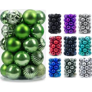 AMS 2.36 ''/60mm 34ct Christmas Ball Stor ornamenter Party Decorations Shatternsof Festival Pendant Hangings til Xmas Tree Decor (60mm Pea Green)