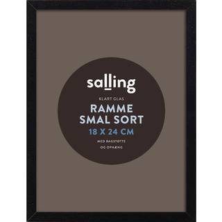 Sort ramme m. glas - 18x24 cm