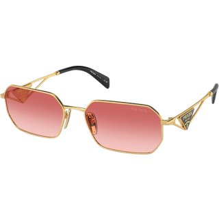 Prada Kvinde PR A51S 5AK40C Solbriller Stål Guld Rosa Geometrisk Normal Skygge