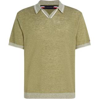 Tipped Strikket Polo, Faded Olive Heather, S