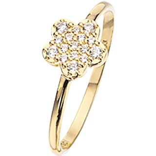 Scrouples Blomst Ring i 8 Karat Guld 709853