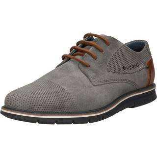 bugatti Herren Schnürschuhe grau Velours