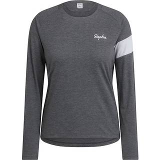 Rapha Women's Trail Long Sleeve Technical T-Shirt Cykeljersey Damer størrelse XS farve grå
