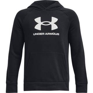 Under Armour Rival Fleece Big Logo Boys' Hoodie Black / White YSM (127 - 137 cm)