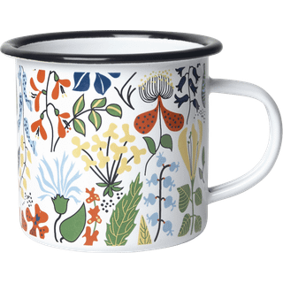 Pluto Design Herbarium emaljekrus Hvid-multi