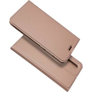 Huawei P30 auto-absorberet læder flip etui - Rosa Guld