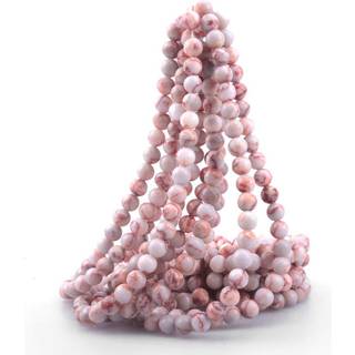 ICAI perler 6mm Natural Red Crazy Lace Agate Round Loose Stone Perles til smykker Making DIY Crafts Design 1 Strand 15 """" Appr.63-65pcs