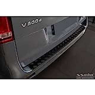Læssekantbeskytter - Mercedes V-Klasse (W447) / Vito III / Marco Polo 2014->, FL2019-> Aluminium Mat Sort - Dørk mønster (3mm tykkelse) - Hurtig levering