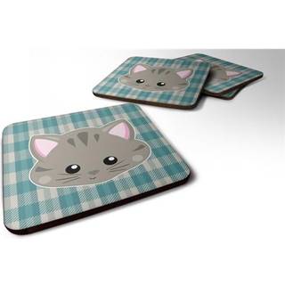 """" Caroline's Treasures Kitten Face Foam Coaster Set på 4 3,5 multicolor """"