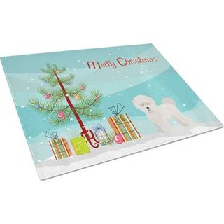 Caroline's Treasures CK3445LCB Bichon Frize Christmas Tree Glass Cutting Board Stor dekorativt tempereret glas Køkkenskæring og serveringsplade S