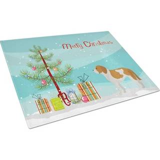 Caroline's Treasures CK3802LCB Beaglier #1 Christmas Tree Glass Cutting Board Stor dekorativt tempereret glasskæreskæring og serveringsplade Stor