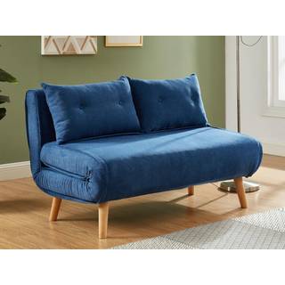 2-personers konvertibel sofasofa i stof VALERIO - Blå