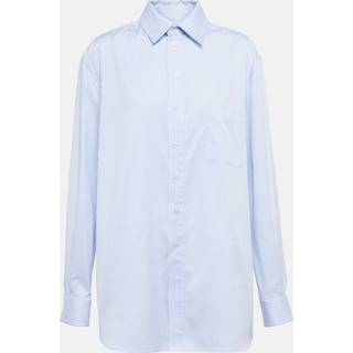 Saint Laurent Cassandre pinstripe cotton poplin shirt - multicoloured - XL