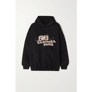 Balenciaga Oversized cotton hoodie - black - S