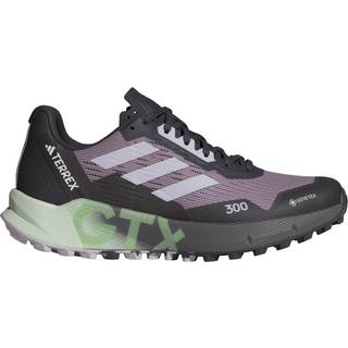 Adidas Women's Terrex Agravic Flow 2.0 GORE-TEX Trail Running Shoes Preloved Fig/Silver Dawn/Semi Green Spark, 36 2/3
