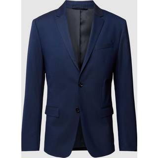 Slim Single-breasted Wool Stretch Blazer - Calvin Klein - Blue - Men - 56 - Blue - 56