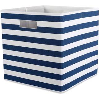 DII Polyester Cube Stripe Nautical Blue Square