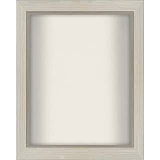 AmericanFlat 8x10 Shadow Box Frame i let tr? med bl?dt linned ryg - konstrueret tr? med knust -resistent glas og h?ngende hardware til v?g og bor