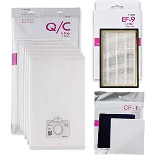 Kenmore-kompatibel taske + filterst til Elite-beholderstvsuger 21814 81714 BC7005 6 Type Q/C 53292 HEPA-poser 1 CF1 81002 Motorkammerfilter 1 E