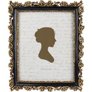 SunLit Vintage Picture Frame 8x10 Inch Luksus Antikke fotorammer med glasfrontfoto Display Tableplads Væg Hængende gaveideer Guld og sort