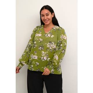 Kaffe Curve KCvima Bluse - Grøn - Str 46 - Damer