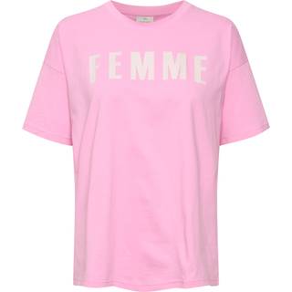 KAFFE Julia T Shirt Pink Frosting-XS