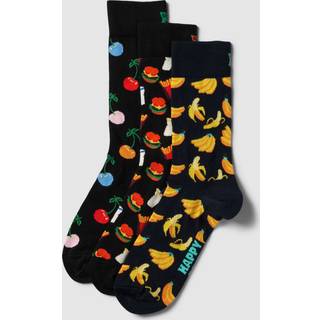 Navy 3-Pack Banana Socks | Novelty Sock Pack - Navy, White, Red - 41-46