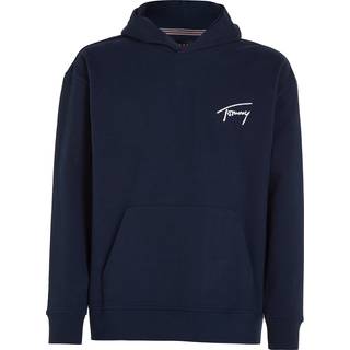 Sweatshirt Tommy Jeans Relaxed Signature Hoodie Blue L - Blue - L