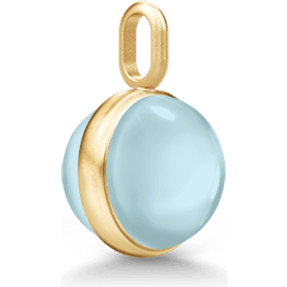 Julie Sandlau Little Prime vedhæng i forgyldt med Milky Aqua krystal