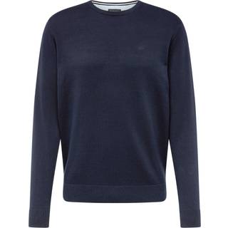 bugatti Herren Pullover blau unifarben