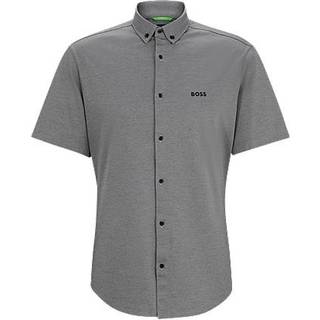 BOSStil mænd. 50512005 Motion skjorte orange (XL), Casual, Bomuld, Korte ærmer