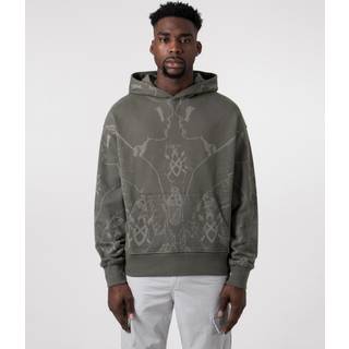 Sweatshirt Daily Paper Secret Rhythm Oversized Hoodie Chimera Green S - Chimera Green - S