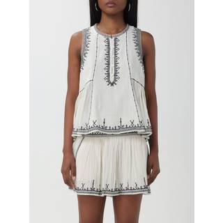 Marant Etoile Pagos embroidered cotton top - beige - XL
