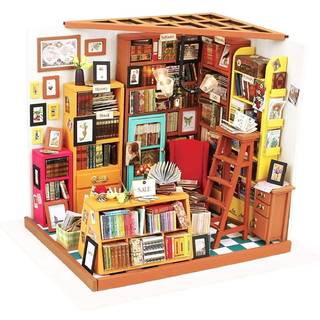 Sam's Study - DIY Miniature House, Bookshelf Decoration Kit - Rolife