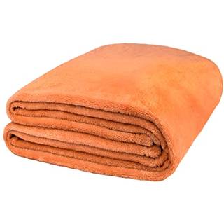 Pavilia orange fleece kast tæppe til sofa dobbelt størrelse fersken koral super blødt fald flanell kast til sofa luksus plys mikrofiber tæppe dob