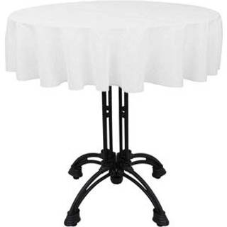 GFCC 48 tommer rund dug - rund polyester duge Round Table Cover Table til begivenhed Bryllups f?dselsdagsfest Banket Restaurant White