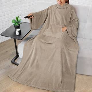 Pavilia premium fleece t?ppe med ?rmer til kvinder m?nd voksen b?rbart t?ppe varm hyggeligt super bl?dt ?rmer kast med arm gave til kvinder mor k