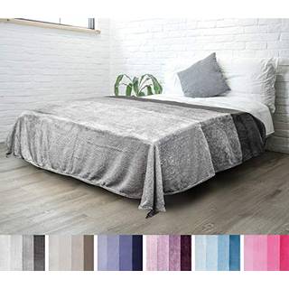 Pavilia gr? ombre fleece t?ppe til bl?dt t?ppe til dobbelt st?rrelse til sengen sofa sofa plys letv?gt gr? gradient t?ppe hyggelig mikrofiber gav