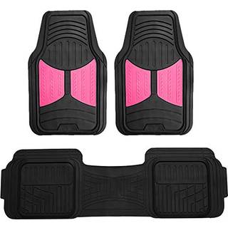 Automotive gulvmåtter Pink Universal Fit All Season Protection Heavy Duty Rubber passer til de fleste biler SUV'er og lastbiler trim til at passe