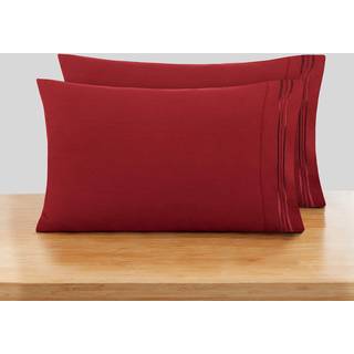 Nestl Burgundy Pillow Cases Queen Størrelse Sæt med 2 Soft Queen Pillow Case 1800 Microfiber Queen Pillow Cases 2 Pillowcases Dronning Konvolut L