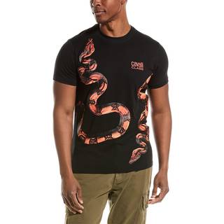 Cavalli Class Black Cotton T-Shirt