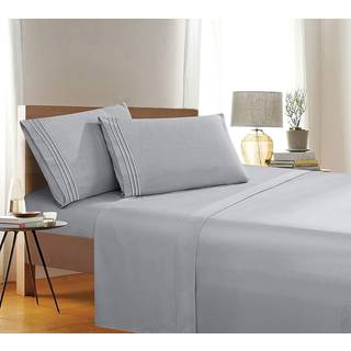 Elegant Comfort 1500 tr?dantal Rynke- og falmebestandig egyptisk kvalitet 4-delt senget?jss?t Ultrabl?dt luksuri?st s?t inkluderer fladt lagnet o