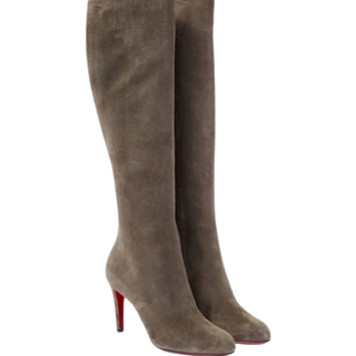 Christian Louboutin Pumppie Botta suede knee-high boots - beige - EU 36