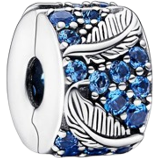 Pandora 792552C01 Silber Clip Geschwungene Feder & Pavé