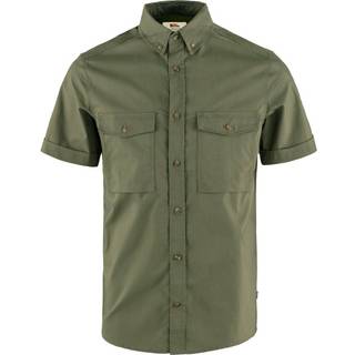 Fjällräven Övik Air Stretch S/S Shirt Skjorte Herrer størrelse M farve olivengrøn
